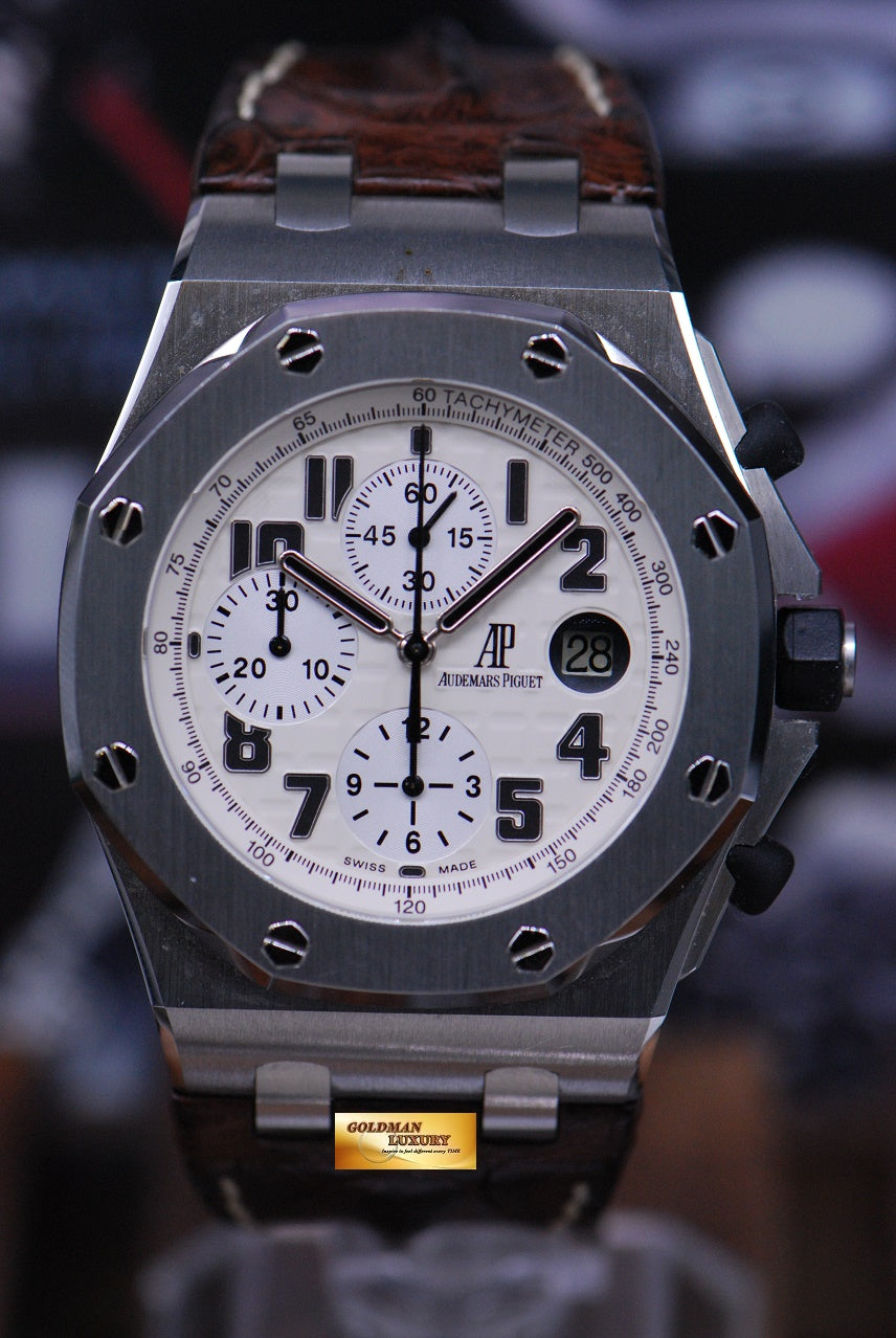 [SOLD] AUDEMARS PIGUET ROYAL OAK OFFSHORE SAFARI CHRONOGRAPH AUTOMATIC WHITE 26170ST (MINT)