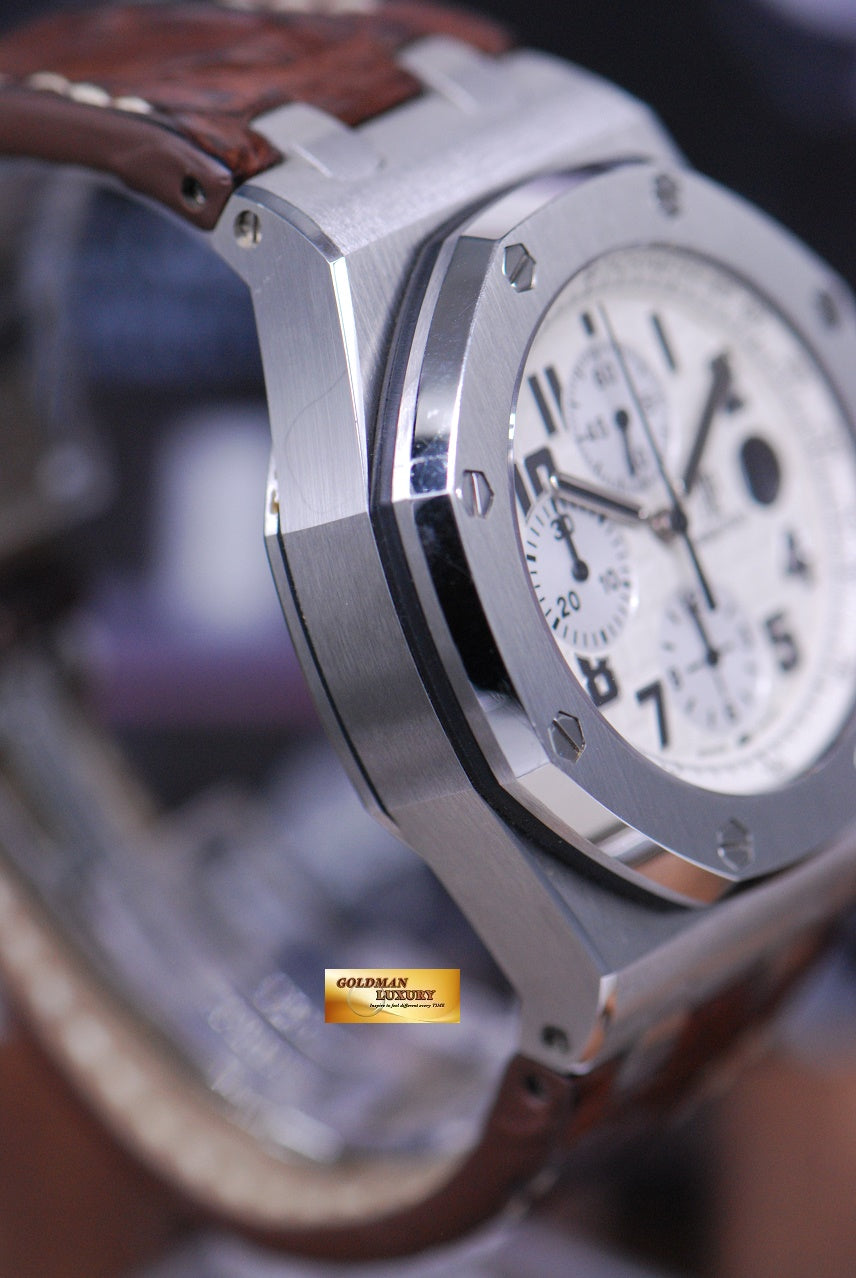 [SOLD] AUDEMARS PIGUET ROYAL OAK OFFSHORE SAFARI CHRONOGRAPH AUTOMATIC WHITE 26170ST (MINT)