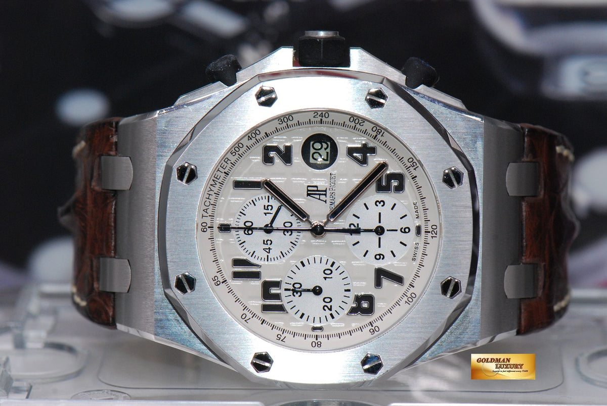 [SOLD] AUDEMARS PIGUET ROYAL OAK OFFSHORE SAFARI CHRONOGRAPH AUTOMATIC WHITE 26170ST (MINT)