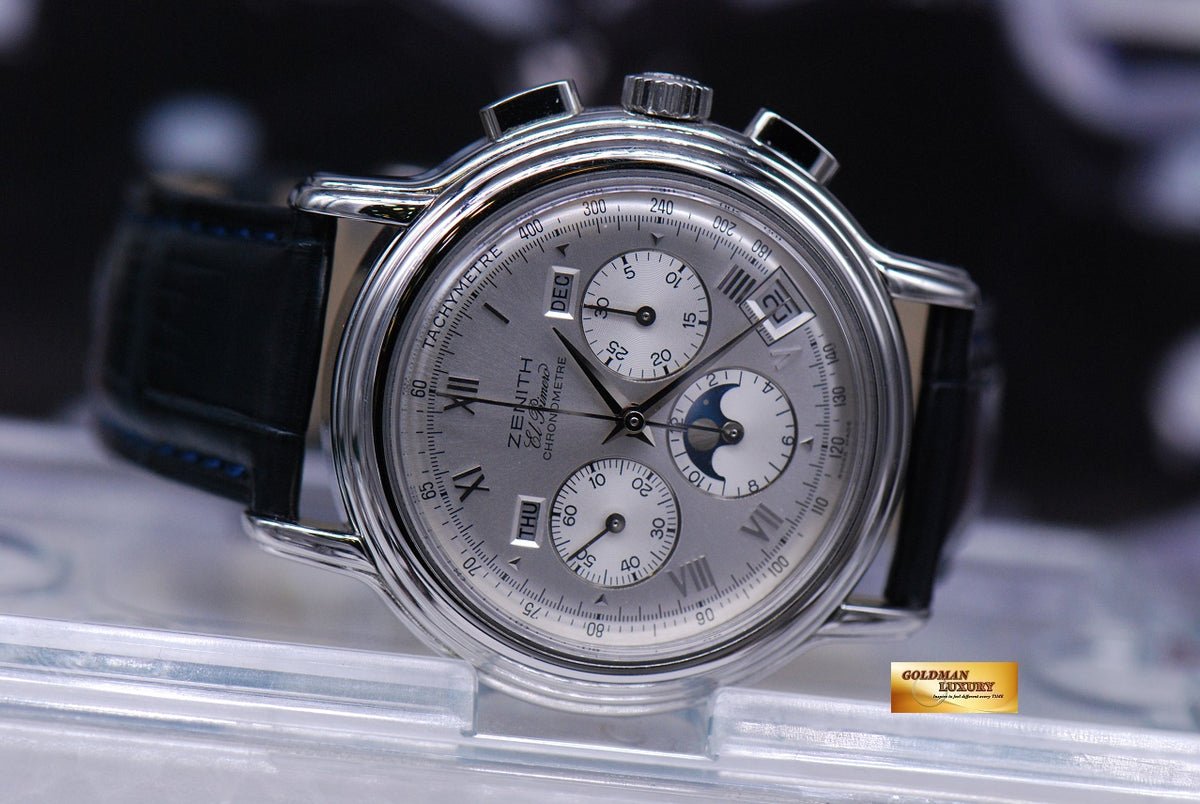 [SOLD] ZENITH EL PRIMERO CHRONOMASTER MOONPHASE ANNUAL CALENDAR SS AUTOMATIC (MINT)