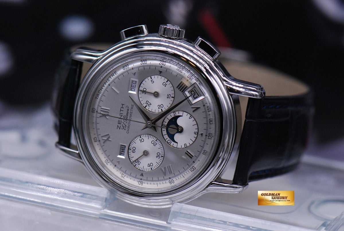 [SOLD] ZENITH EL PRIMERO CHRONOMASTER MOONPHASE ANNUAL CALENDAR SS AUTOMATIC (MINT)