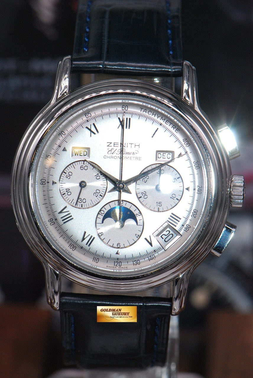 [SOLD] ZENITH EL PRIMERO CHRONOMASTER MOONPHASE ANNUAL CALENDAR SS AUTOMATIC (MINT)