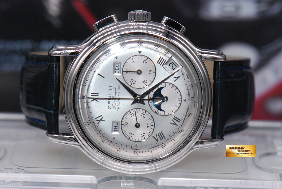 [SOLD] ZENITH EL PRIMERO CHRONOMASTER MOONPHASE ANNUAL CALENDAR SS AUTOMATIC (MINT)