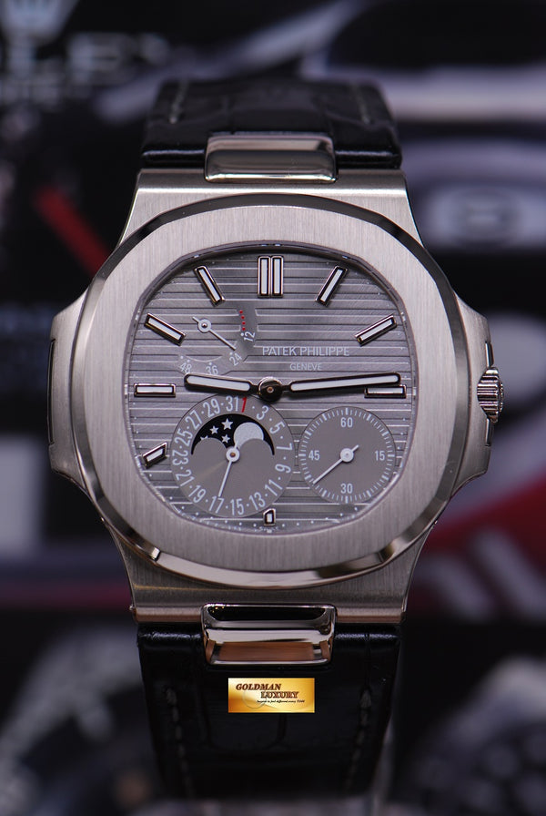 [SOLD] PATEK PHILIPPE NAUTILUS 18K WHITE GOLD MOONPHASE POWER RESERVE 5712G-001 (LNIB)