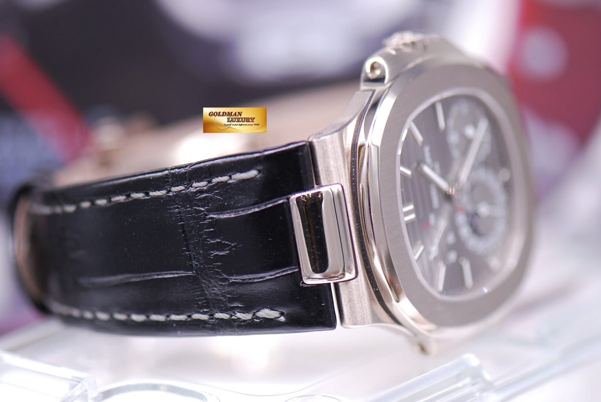[SOLD] PATEK PHILIPPE NAUTILUS 18K WHITE GOLD MOONPHASE POWER RESERVE 5712G-001 (LNIB)