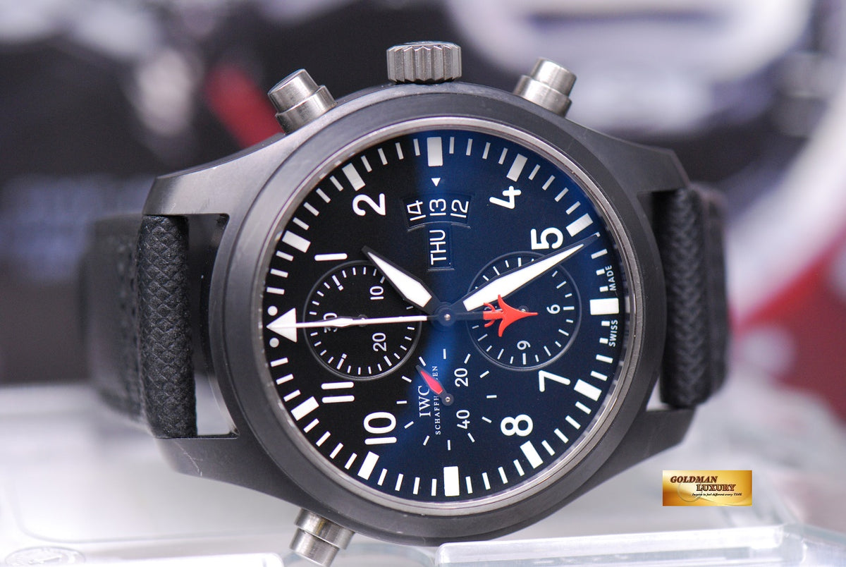 [SOLD] IWC PILOT’S DOUBLE CHRONOGRAPH TOP GUN SERIES CERAMIC BLACK AUTOMATIC IW3799-01 (NEAR MINT)