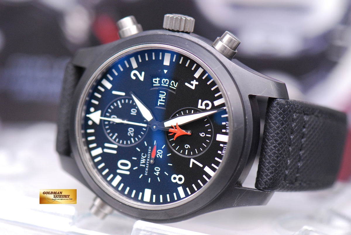 [SOLD] IWC PILOT’S DOUBLE CHRONOGRAPH TOP GUN SERIES CERAMIC BLACK AUTOMATIC IW3799-01 (NEAR MINT)