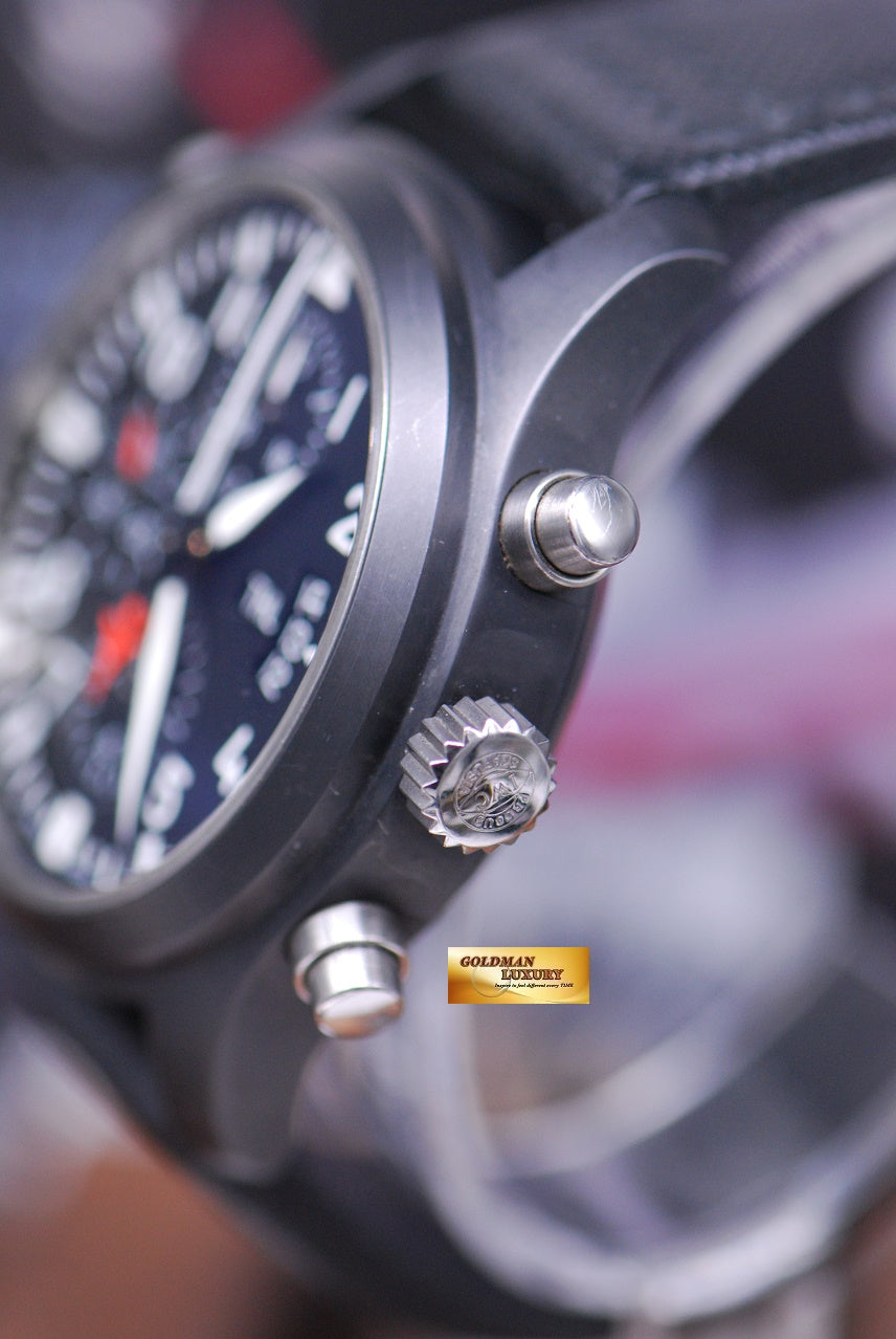 [SOLD] IWC PILOT’S DOUBLE CHRONOGRAPH TOP GUN SERIES CERAMIC BLACK AUTOMATIC IW3799-01 (NEAR MINT)