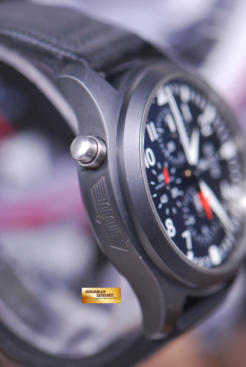 [SOLD] IWC PILOT’S DOUBLE CHRONOGRAPH TOP GUN SERIES CERAMIC BLACK AUTOMATIC IW3799-01 (NEAR MINT)