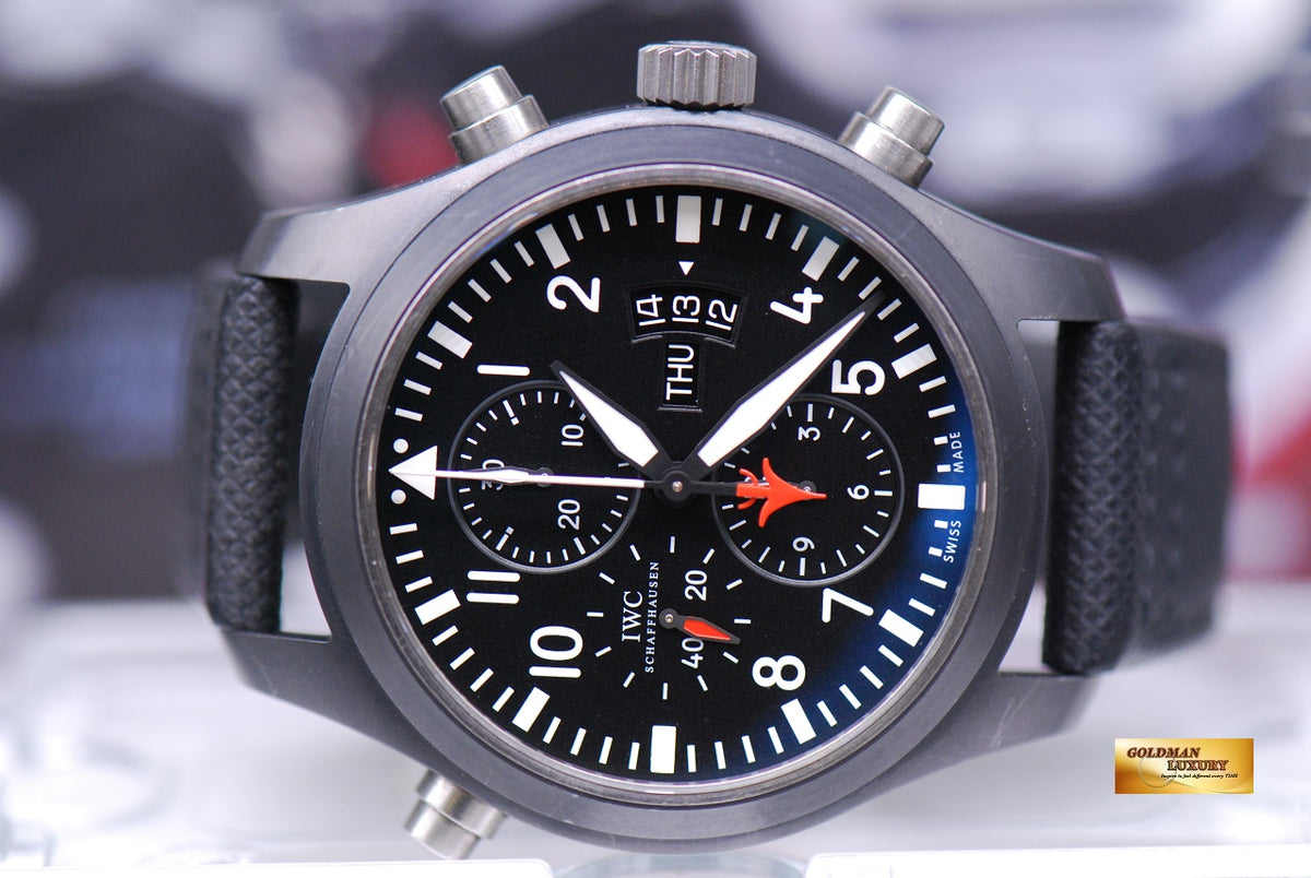[SOLD] IWC PILOT’S DOUBLE CHRONOGRAPH TOP GUN SERIES CERAMIC BLACK AUTOMATIC IW3799-01 (NEAR MINT)