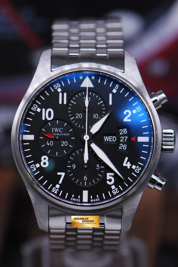 [SOLD] IWC PILOT’S CHRONOGRAPH STAINLESS STEEL BRACELET AUTOMATIC IW3777-04 (NEAR MINT)