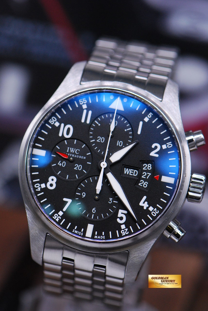 [SOLD] IWC PILOT’S CHRONOGRAPH STAINLESS STEEL BRACELET AUTOMATIC IW3777-04 (NEAR MINT)