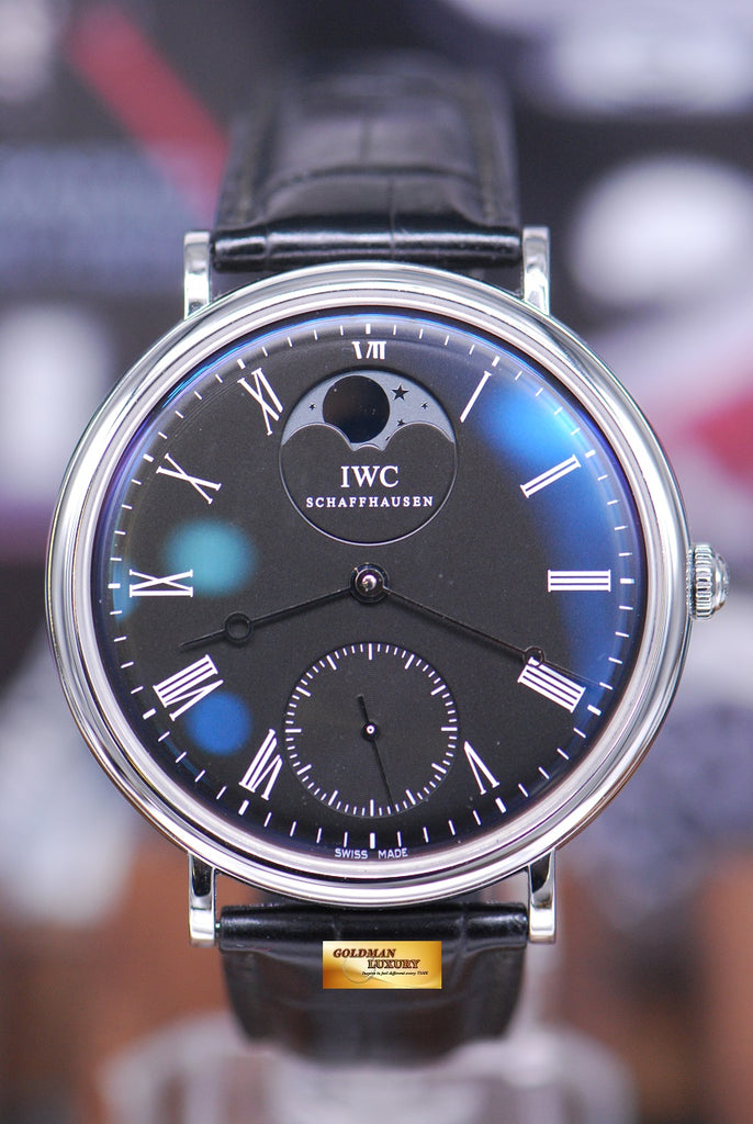 IWC PORTOFINO MOONPHASE 46mm HAND WOUND IW5448 01 NEAR MINT Goldman Luxury