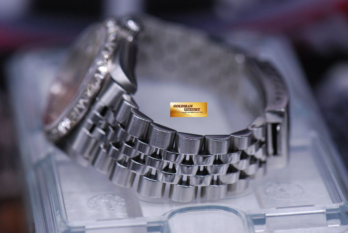 [SOLD] ROLEX OYSTER PERPETUAL DATEJUST 31mm BOYSIZE DIAMOND DIAL & BEZEL SILVER 68274 (NEAR MINT)