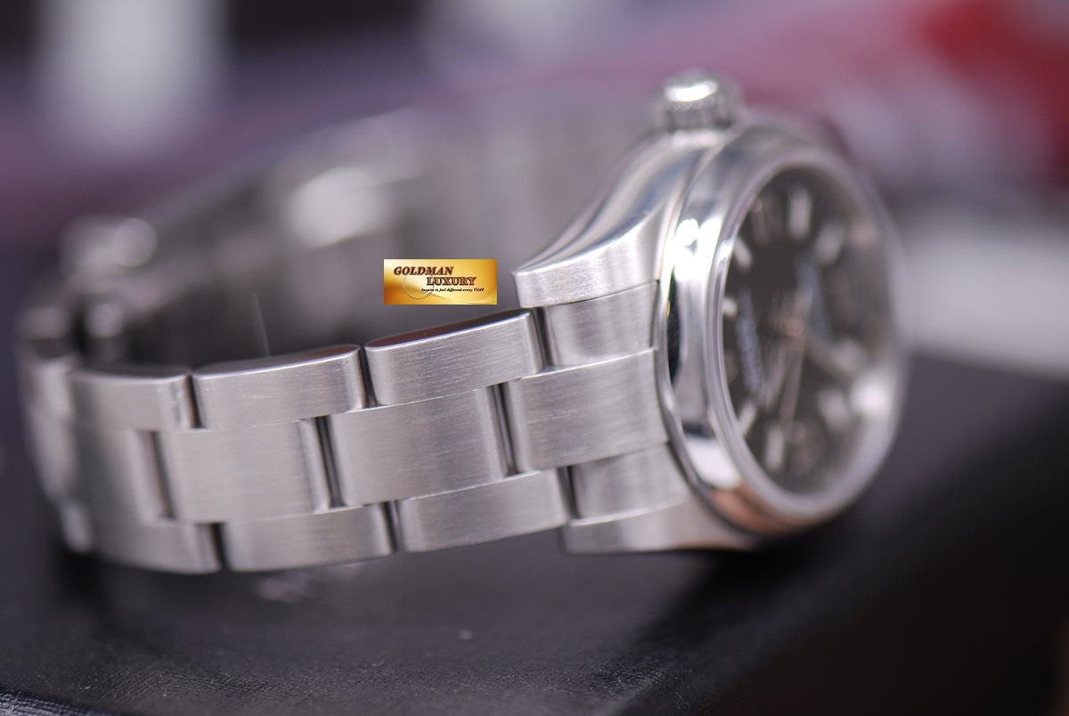 [SOLD] ROLEX OYSTER PERPETUAL 26mm LADIES BLACK 176200 (MINT)