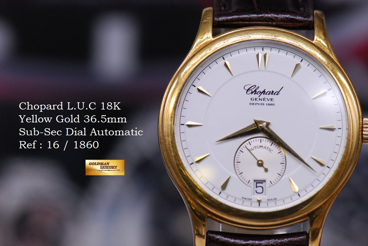 [SOLD] CHOPARD L.U.C 18K YELLOW GOLD 36.5mm SUB-SEC DIAL CALIBRE 3.96 AUTOMATIC (NEAR MINT)