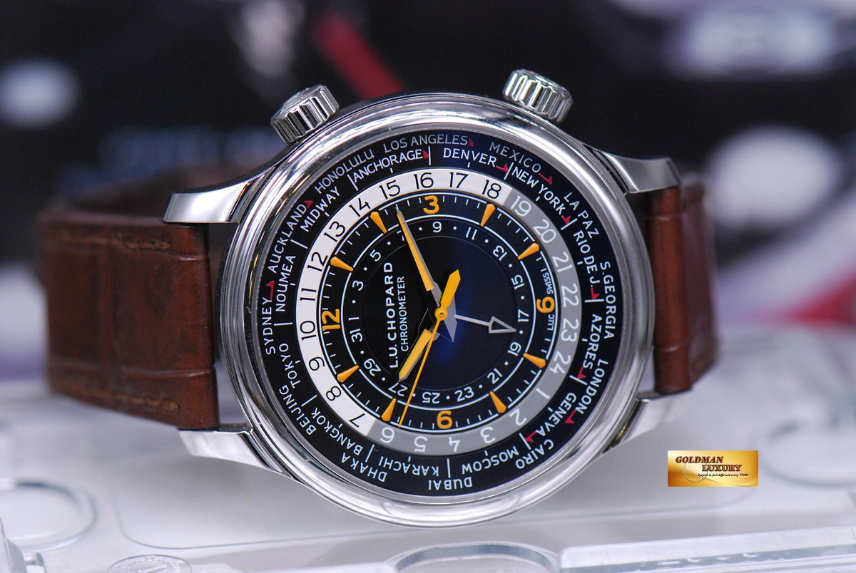 [SOLD] CHOPARD L.U.C TIME TRAVELER ONE WORLD TIME STAINLESS STEEL AUTOMATIC (MINT)