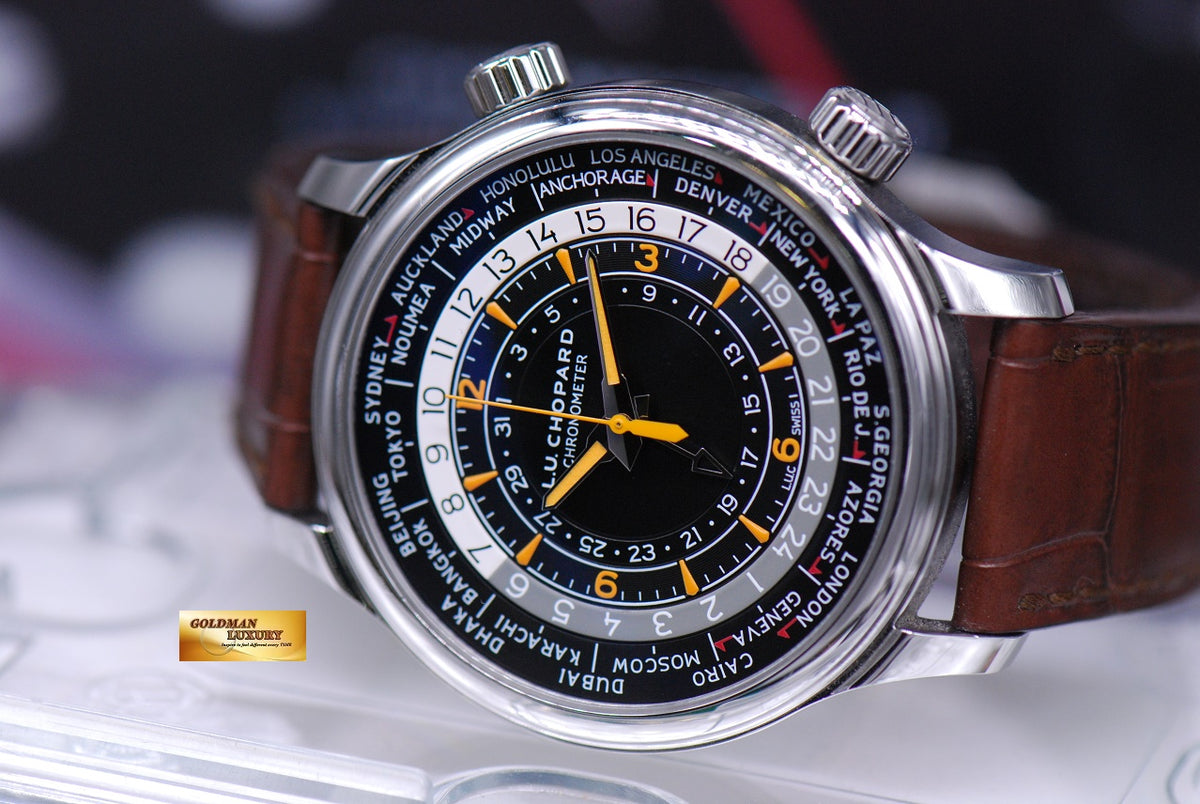[SOLD] CHOPARD L.U.C TIME TRAVELER ONE WORLD TIME STAINLESS STEEL AUTOMATIC (MINT)
