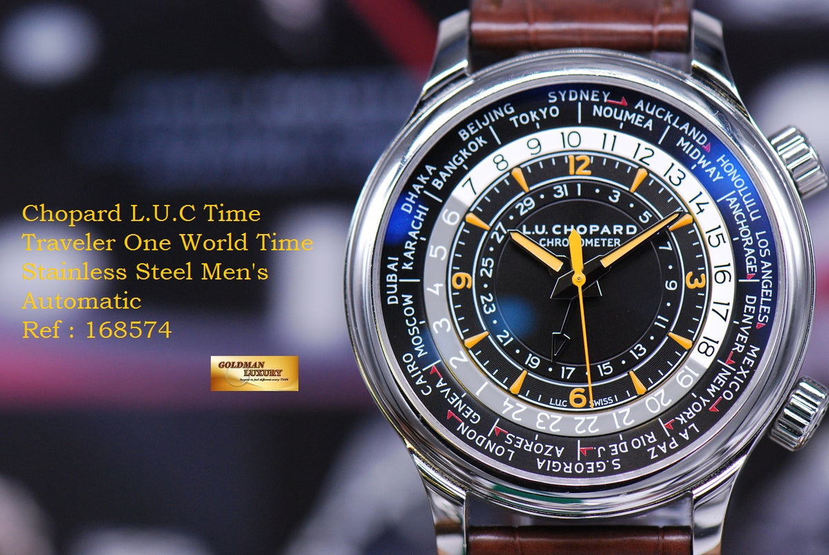 [SOLD] CHOPARD L.U.C TIME TRAVELER ONE WORLD TIME STAINLESS STEEL AUTOMATIC (MINT)