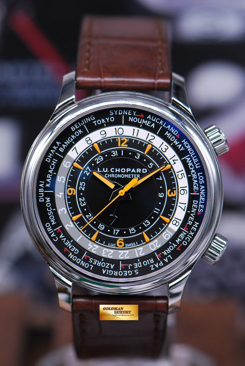 [SOLD] CHOPARD L.U.C TIME TRAVELER ONE WORLD TIME STAINLESS STEEL AUTOMATIC (MINT)