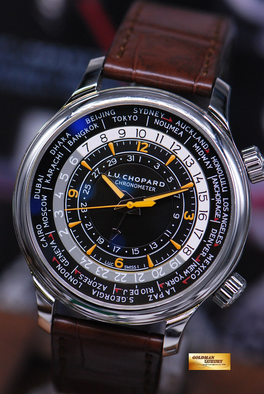 [SOLD] CHOPARD L.U.C TIME TRAVELER ONE WORLD TIME STAINLESS STEEL AUTOMATIC (MINT)
