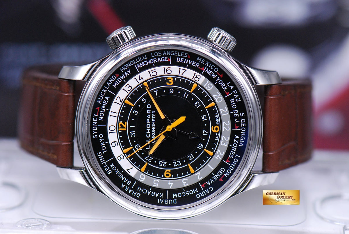 [SOLD] CHOPARD L.U.C TIME TRAVELER ONE WORLD TIME STAINLESS STEEL AUTOMATIC (MINT)