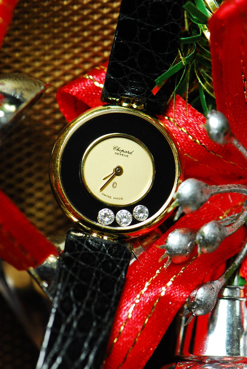 [SOLD] CHOPARD HAPPY DIAMOND 18K YELLOW GOLD LADIES QUARTZ (Near Mint)