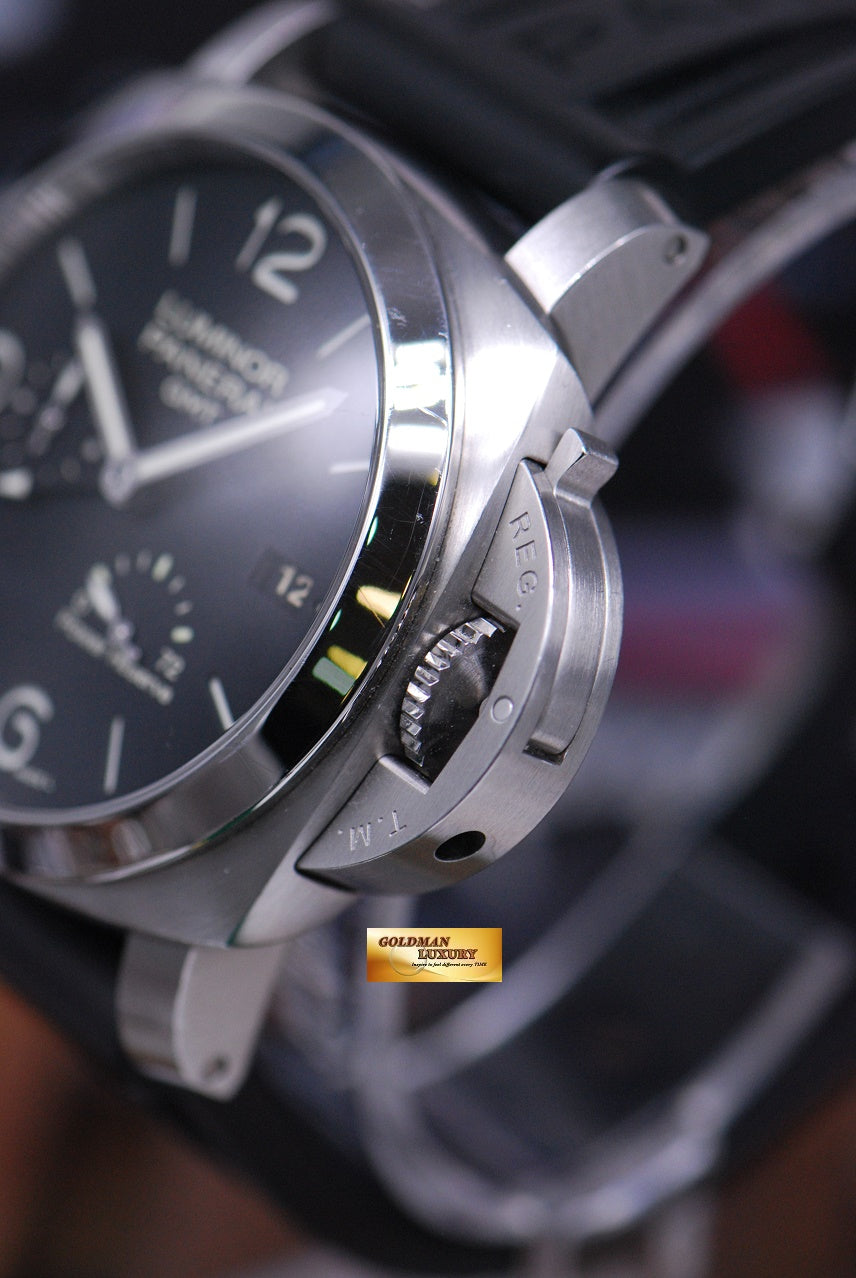 [SOLD] PANERAI LUMINOR MARINA GMT 1950 44mm POWER RESERVE AUTOMATIC PAM 321 (NEAR MINT)