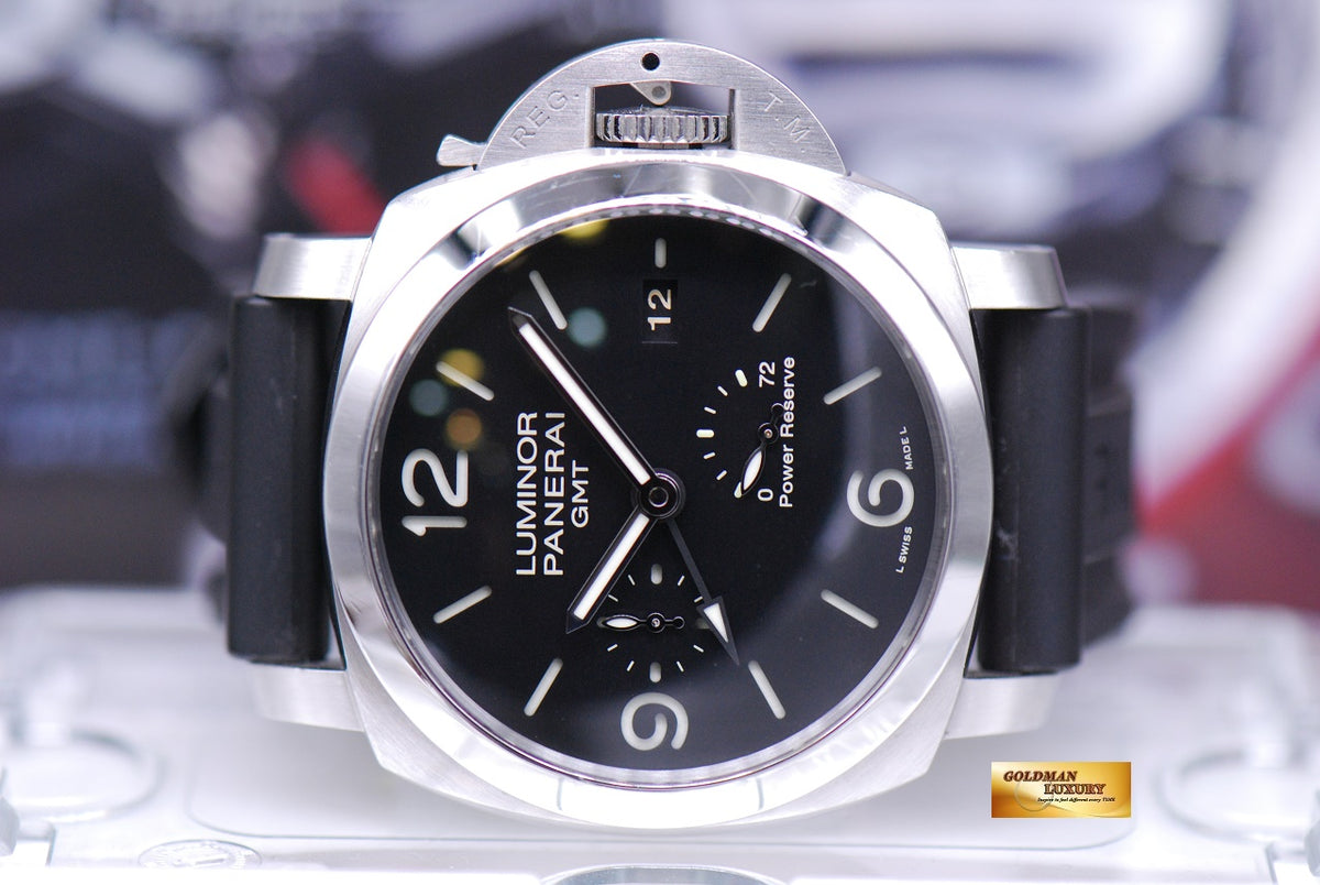 [SOLD] PANERAI LUMINOR MARINA GMT 1950 44mm POWER RESERVE AUTOMATIC PAM 321 (NEAR MINT)