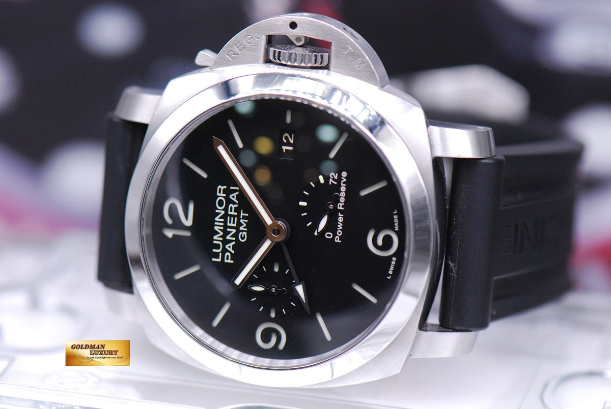 [SOLD] PANERAI LUMINOR MARINA GMT 1950 44mm POWER RESERVE AUTOMATIC PAM 321 (NEAR MINT)