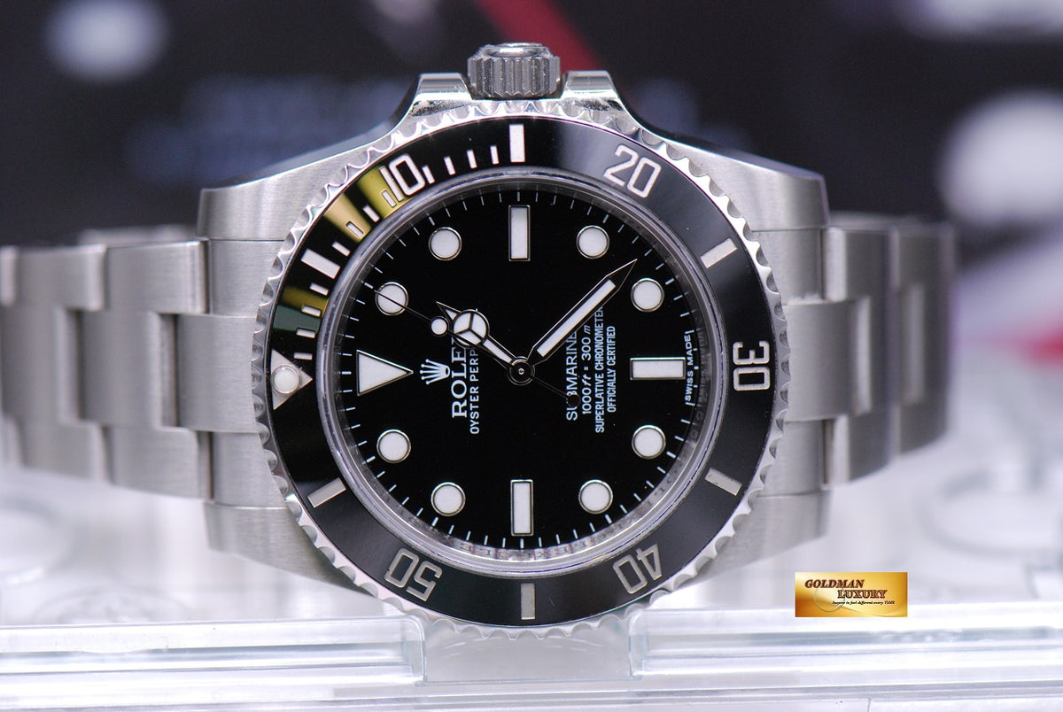 [SOLD] ROLEX OYSTER PERPETUAL SUBMARINER NO-DATE CERAMIC BEZEL 114060 (NEAR MINT)