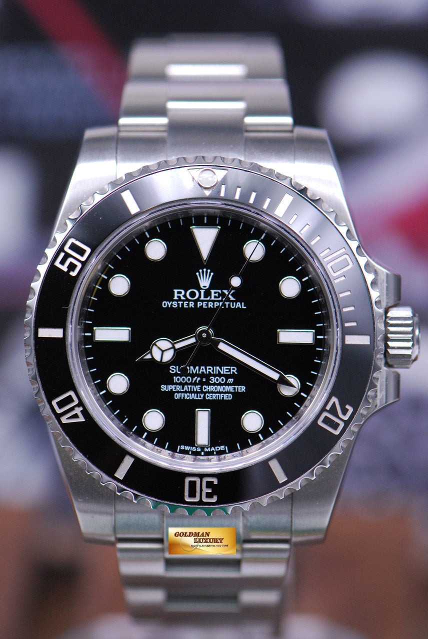 [SOLD] ROLEX OYSTER PERPETUAL SUBMARINER NO-DATE CERAMIC BEZEL 114060 (NEAR MINT)