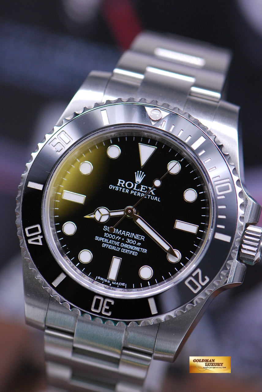 [SOLD] ROLEX OYSTER PERPETUAL SUBMARINER NO-DATE CERAMIC BEZEL 114060 (NEAR MINT)
