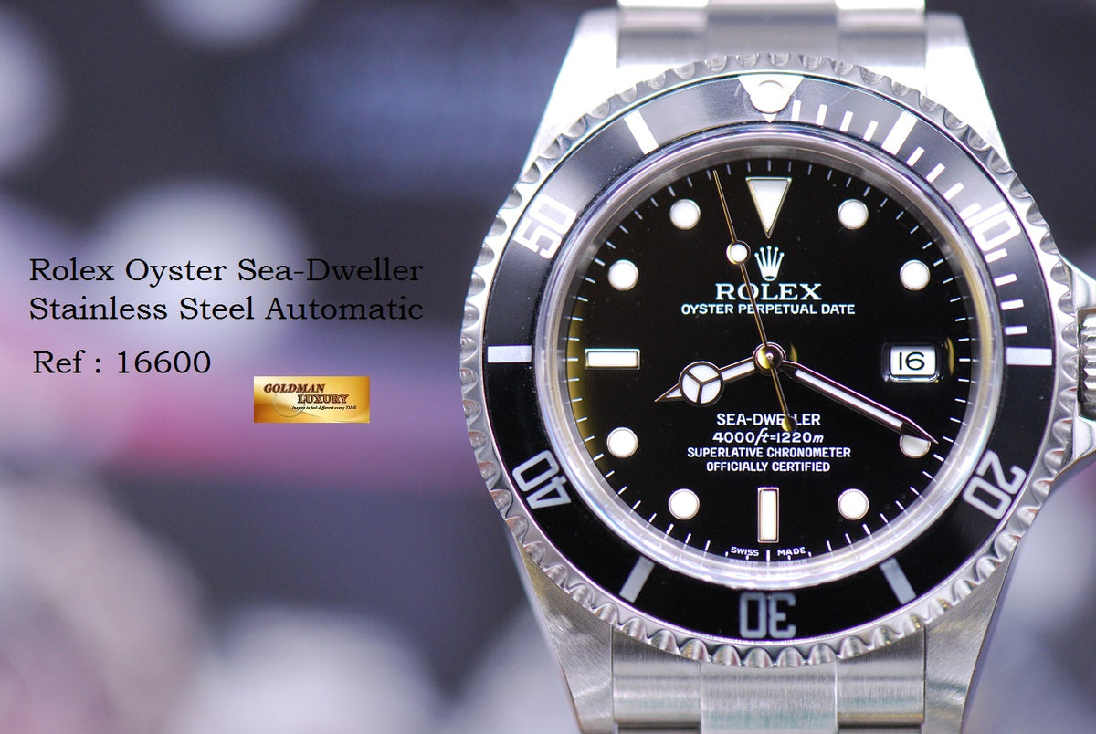 [SOLD] ROLEX OYSTER PERPETUAL SEA-DWELLER 40mm STAINLESS STEEL 16600 (MINT)