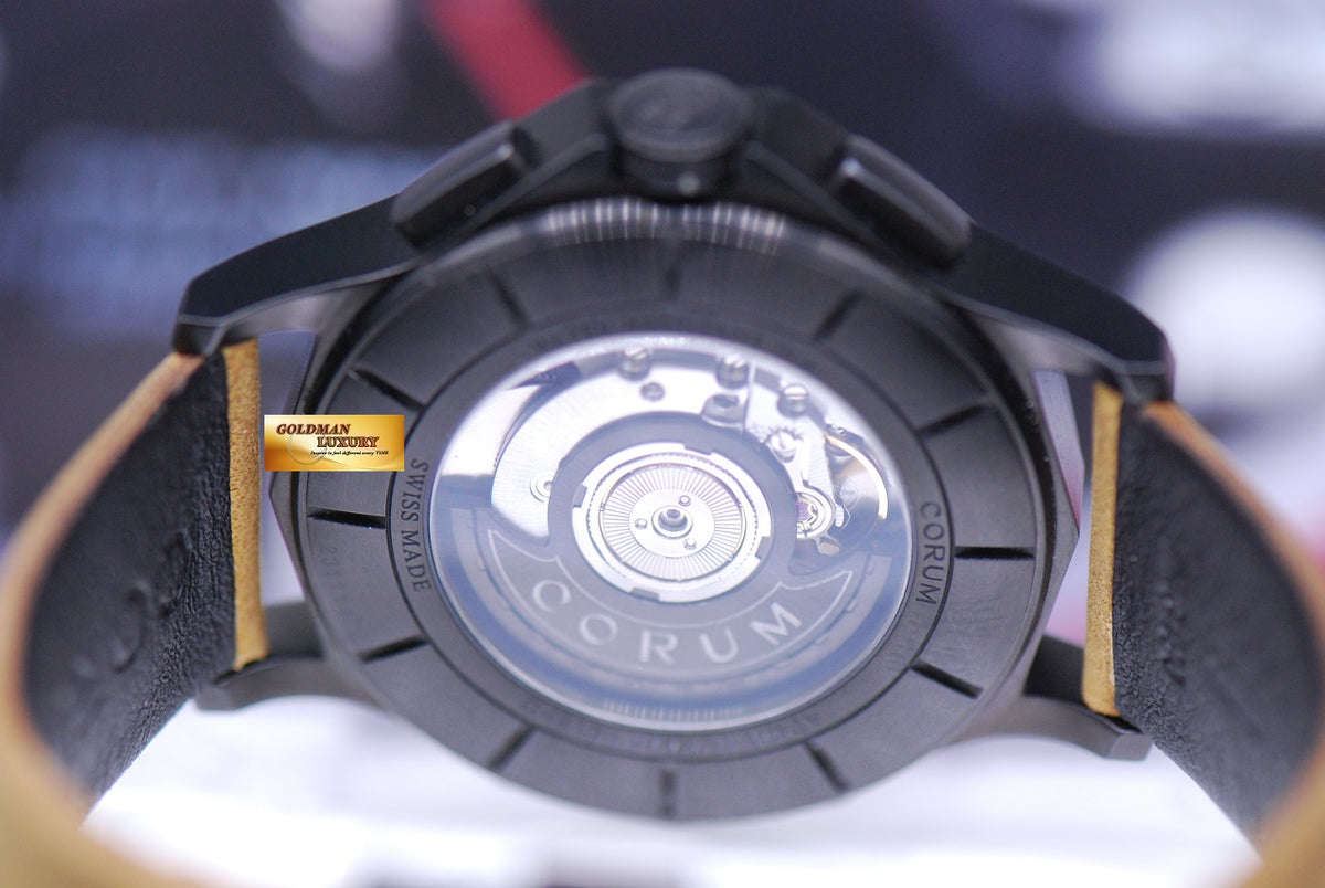 [SOLD] CORUM ADMIRAL’S CUP MILITARY LEGEND 42mm CHRONOGRAPH PVD BLACK AUTOMATIC (LNIB)