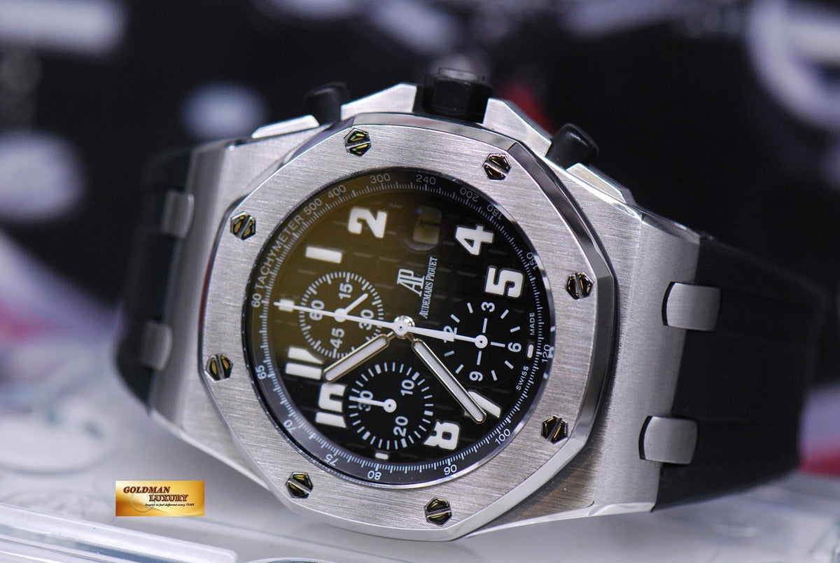 [SOLD] AUDEMARS PIGUET ROYAL OAK OFFSHORE BLACK THEME CHRONOGRAPH AUTOMATIC 26020ST (MINT)