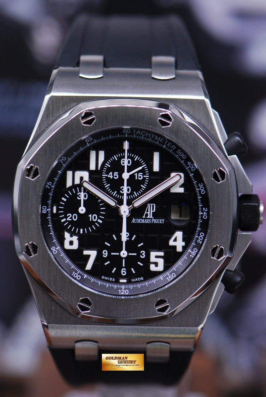 [SOLD] AUDEMARS PIGUET ROYAL OAK OFFSHORE BLACK THEME CHRONOGRAPH AUTOMATIC 26020ST (MINT)