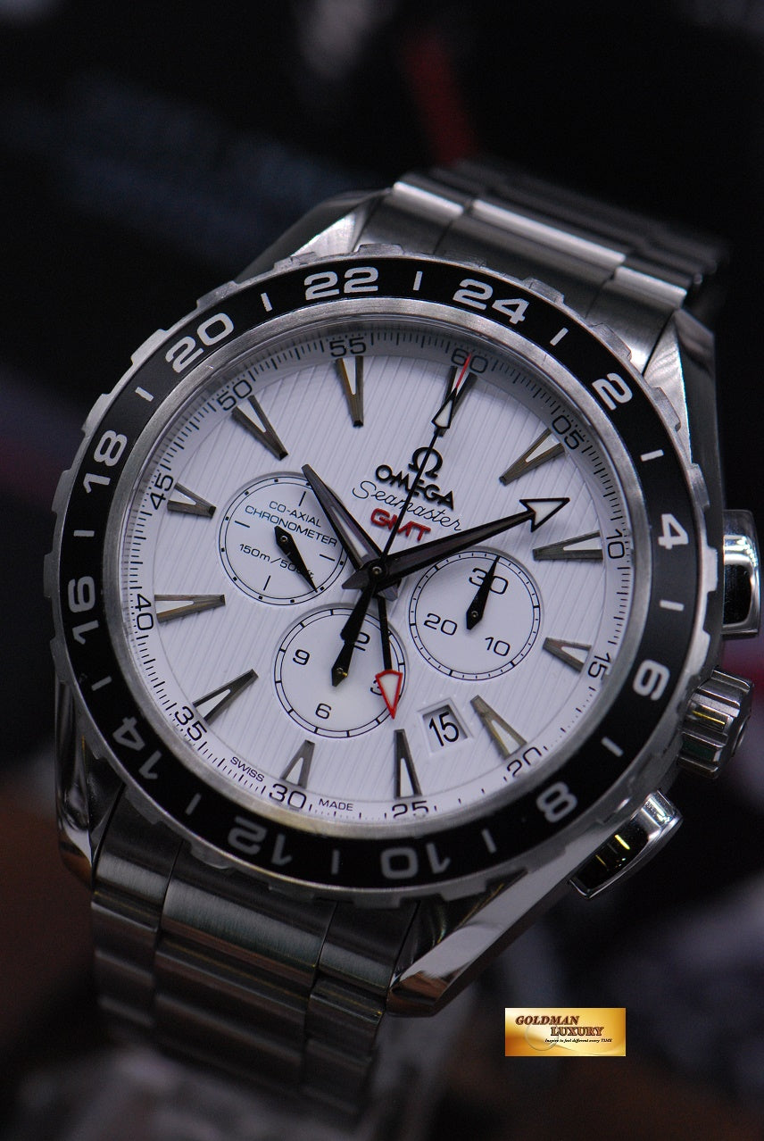 [SOLD] OMEGA SEAMASTER AQUA TERRA 150m CO-AXIAL GMT 44mm CHRONOGRAPH AUTOMATIC (NEAR MINT)