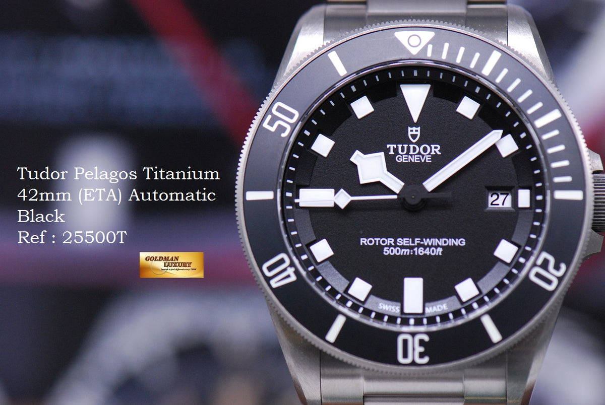 [SOLD] TUDOR PELAGOS TITANIUM 42mm ETA MVT AUTOMATIC BLACK 25500T (MINT)