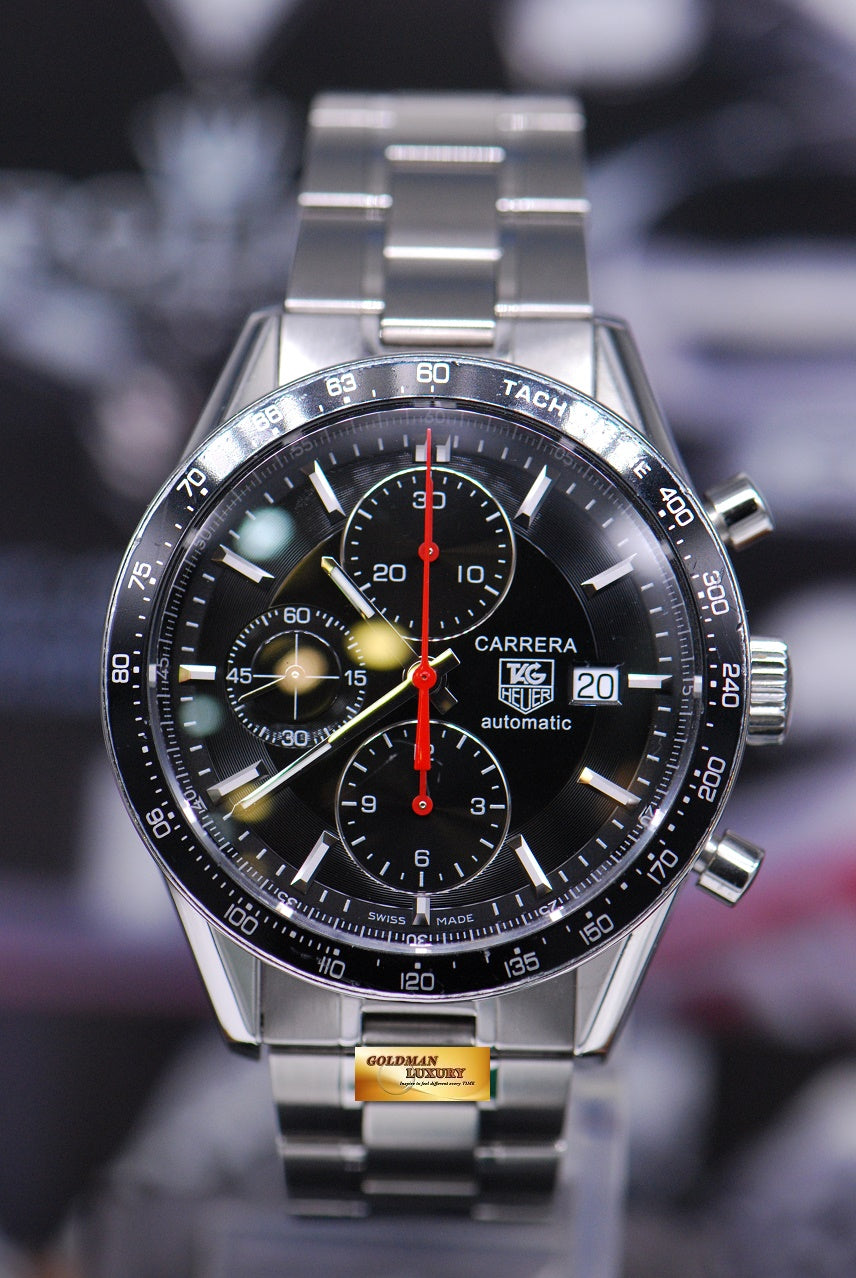 [SOLD] TAG HEUER CARRERA CHRONOGRAPH BLACK AUTOMATIC CV2011 (MINT)