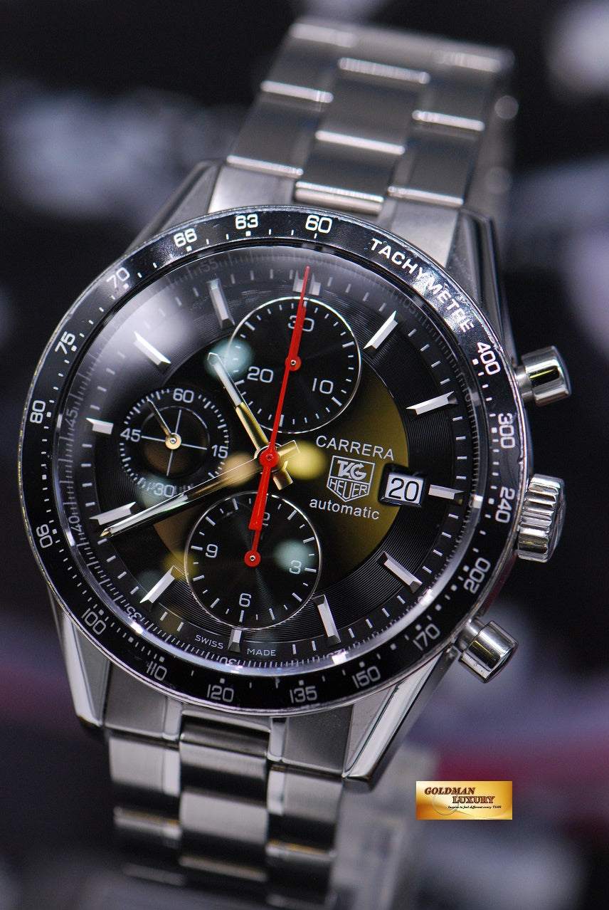 [SOLD] TAG HEUER CARRERA CHRONOGRAPH BLACK AUTOMATIC CV2011 (MINT)