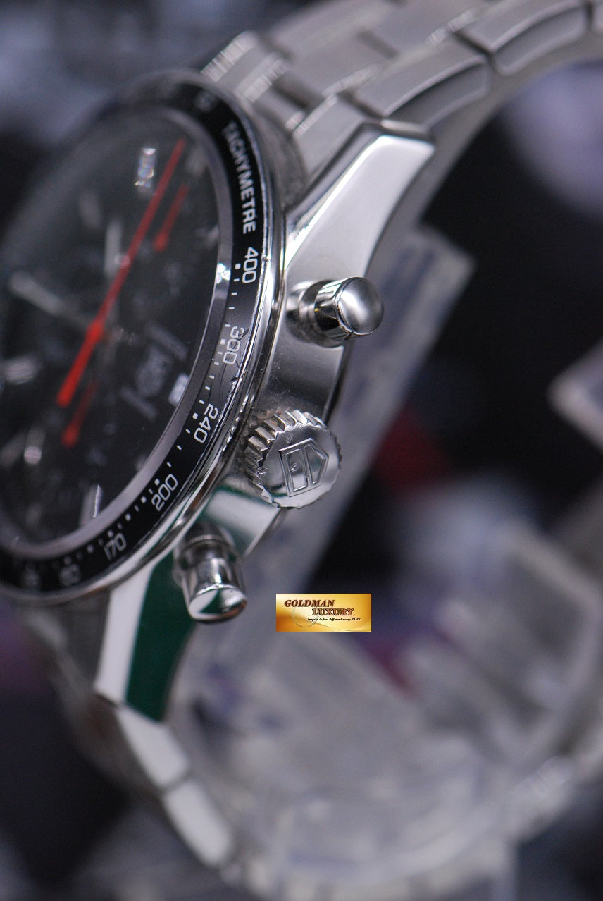[SOLD] TAG HEUER CARRERA CHRONOGRAPH BLACK AUTOMATIC CV2011 (MINT)