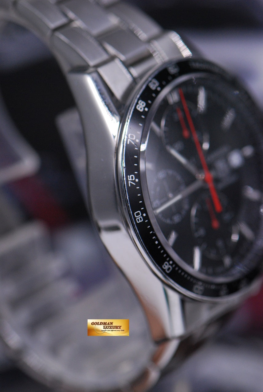 [SOLD] TAG HEUER CARRERA CHRONOGRAPH BLACK AUTOMATIC CV2011 (MINT)
