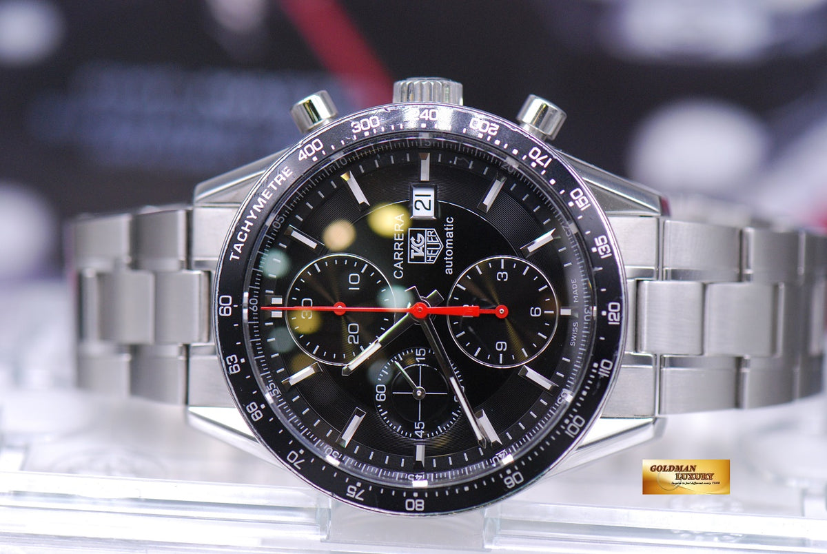 [SOLD] TAG HEUER CARRERA CHRONOGRAPH BLACK AUTOMATIC CV2011 (MINT)