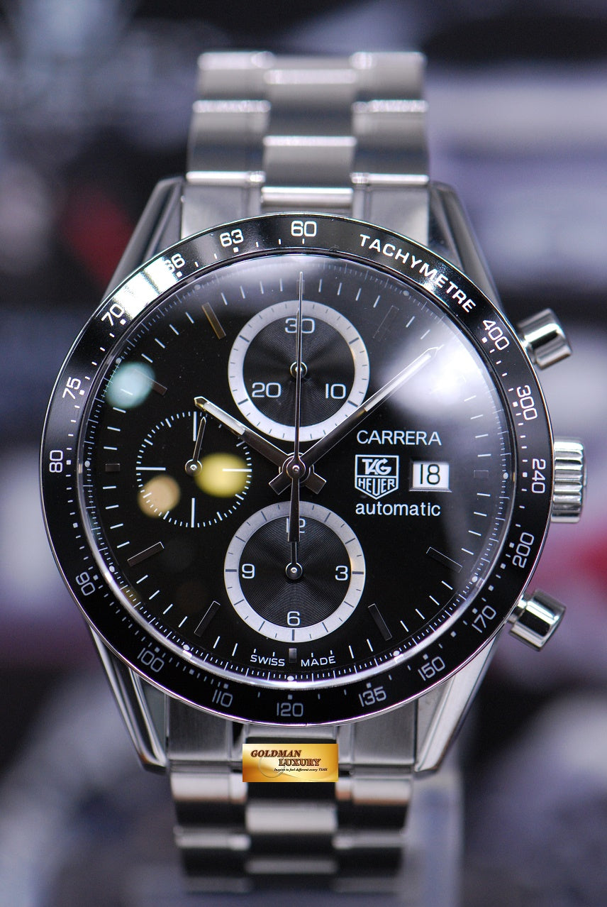 [SOLD] TAG HEUER CARRERA CHRONOGRAPH BLACK AUTOMATIC CV2010 (MINT)