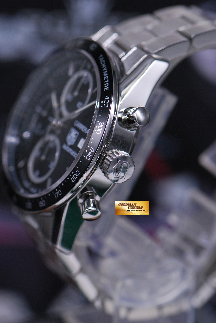[SOLD] TAG HEUER CARRERA CHRONOGRAPH BLACK AUTOMATIC CV2010 (MINT)