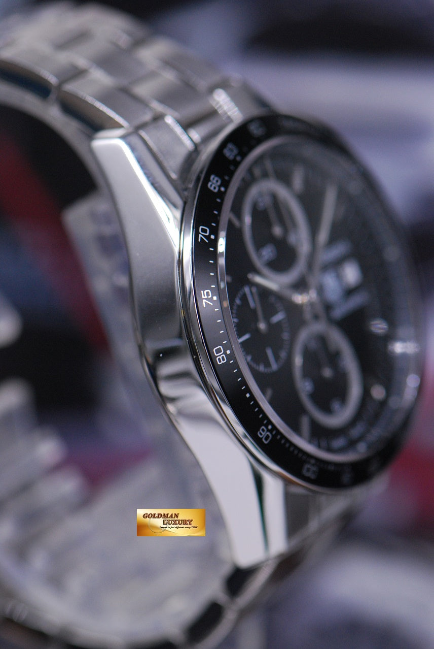 [SOLD] TAG HEUER CARRERA CHRONOGRAPH BLACK AUTOMATIC CV2010 (MINT)
