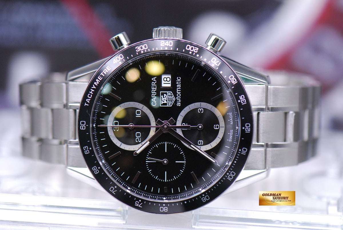 [SOLD] TAG HEUER CARRERA CHRONOGRAPH BLACK AUTOMATIC CV2010 (MINT)