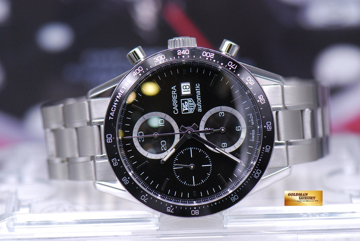 [SOLD] TAG HEUER CARRERA CHRONOGRAPH BLACK AUTOMATIC CV2010 (MINT)