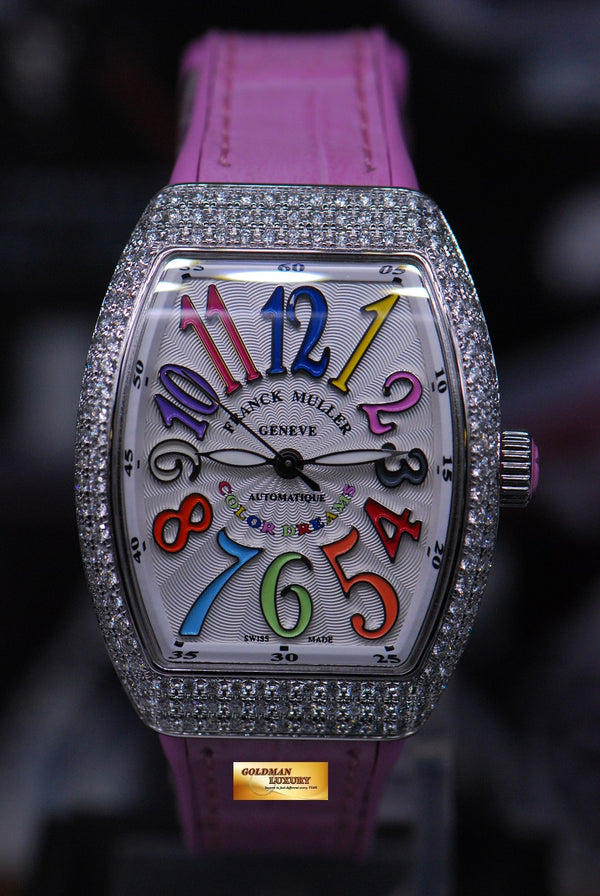 [SOLD] FRANCK MULLER VANGUARD LADIES 32mm CUSTOM DIAMOND COLOUR DREAM AUTOMATIC (NEW-UNWORN)